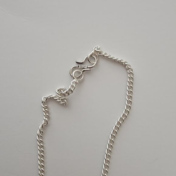 Elegant Silver Pendant Necklace with Purple Stone - 22" Sterling Silver - Picture 8 of 8